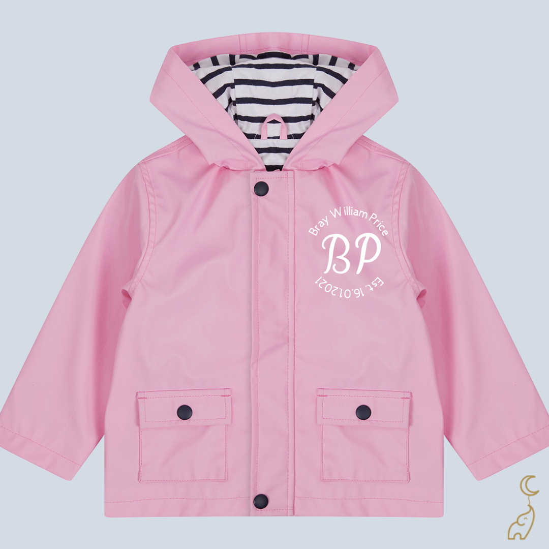 Personalised baby raincoat sales